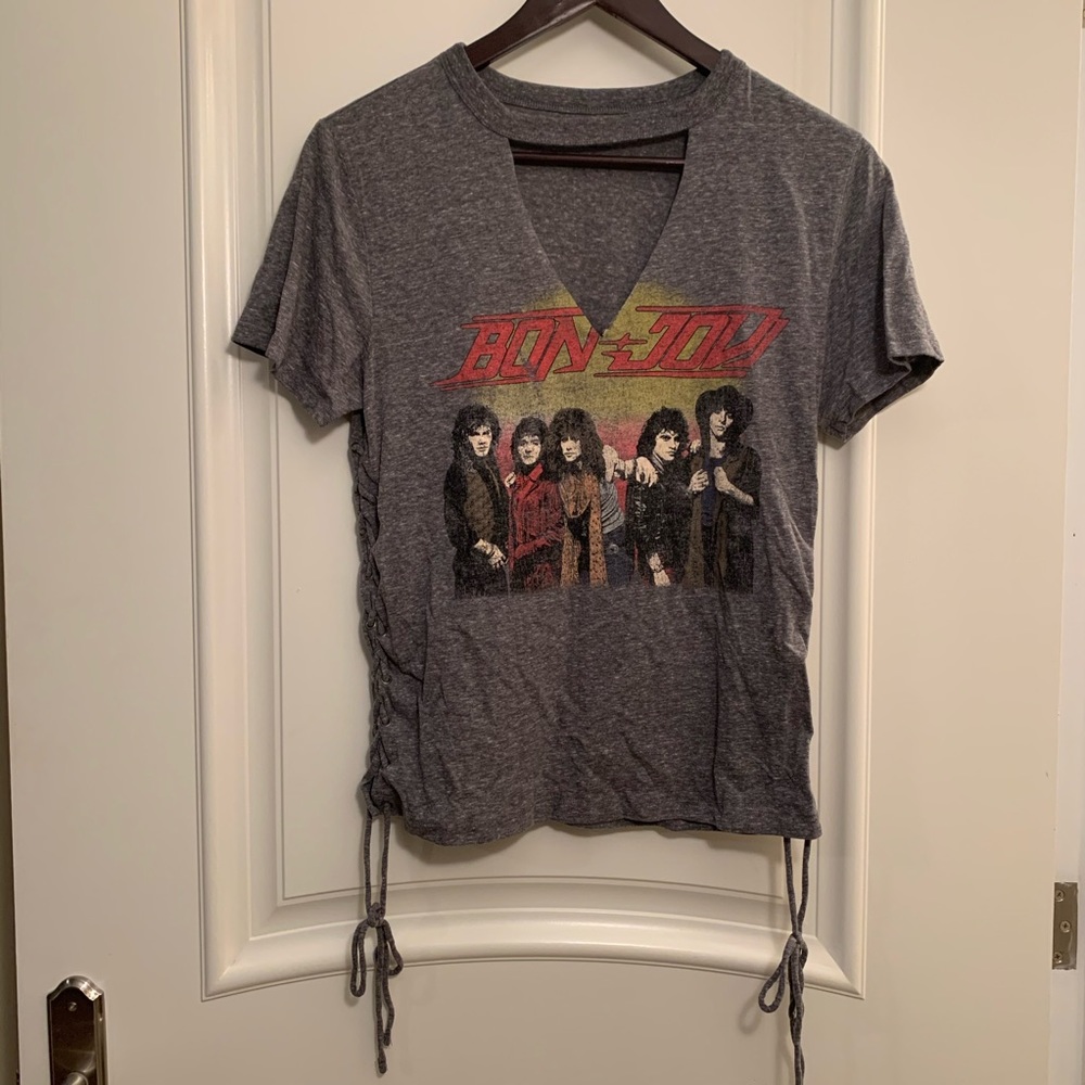 Forever 21 Grey Bon Jovi Band Tee
